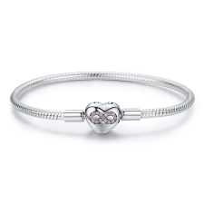  MyCharm Végtelen Szív 925 Ezüst Női Charm Karkötő – 19 cm karkötő
