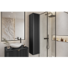 Mylife kadi függőleges fürdőszoba szekrény matt fekete (150cm)