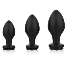 MyPlayToys 3 darabos készlet Rosa fekete szilikon ékszerdugókból anál