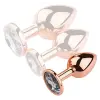 MyPlayToys Bijou PinkyGold – átlátszó anális díszítő – S méret