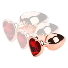 MyPlayToys Dugó Bijou Anál arany szív S 6 x 2,7 cm Piros anál