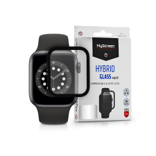 MyScreen Protector Apple Watch Series 6/SE (44 mm) üveg képernyővédő fólia - MyScreen Protector Hybrid Glass Edge 3D - 1 db/csomag - fekete okosóra kellék