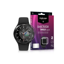 MyScreen Protector Samsung Galaxy Watch 4 Classic (42 mm) ütésálló képernyővédő fólia - MyScreen Protector AntiCrash Shield Edge3D - 2 db/csomag - átlátszó okosóra kellék