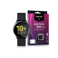 MyScreen Protector Samsung Galaxy Watch Active 2 (40 mm) ütésálló képernyővédő fólia - MyScreen Protector AntiCrash Shield Edge3D - 2 db/csomag - átlátszó okosóra kellék