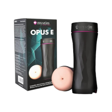Mystim Opus E Anus - elektro műpopó maszturbátor (natúr-fekete) maszturbátor