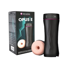 mystim Opus E Donut - elektro maszturbátor (natúr-fekete) maszturbátor