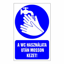 N/A A wc használata után mosson kezet (DKRF-REND-1449-1) információs címke