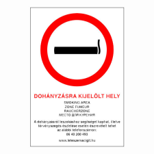 N/A Dohányzásra kijelölt hely (4 nyelvű) (DKRF-TIL-1672-7) információs címke