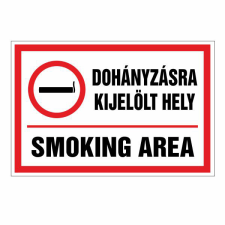 N/A Dohányzásra  kijelölt hely! smoking area (DKRF-TIL-2418-7) információs címke