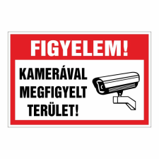 N/A Figyelem! kamerával megfigyelt terület! (DKRF-TIL-1853-13) információs címke