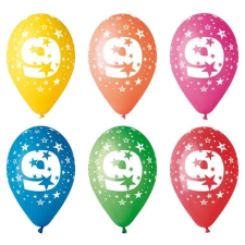 N/A Léggömb 26cm - 9-es szám (5db) party kellék