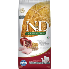 N/A N&D Dog Ancestral Grain csirke, tönköly, zab&gránátalma adult medium&maxi 12kg (LPHT-PND1200040) kutyaeledel