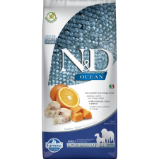 N/A N&D Dog Ocean tőkehal, sütőtök&narancs adult medium/maxi 12kg (LPHT-PND1200032) kutyaeledel