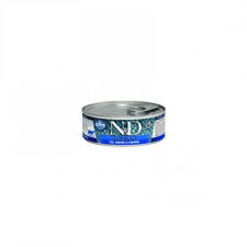 N&amp;D Cat Ocean konzerv tőkehal &amp; garnélarák sütőtökkel 70g macskaeledel