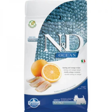  N&amp;D Dog Ocean hering &amp; narancs adult mini 800g kutyaeledel