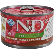  N&amp;D Quinoa Dog konzerv szarvas &amp; kókusz adult mini 140g kutyaeledel