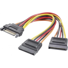 N-Base SATA táp Tápkábel Fekete 10cm 750731 kábel és adapter