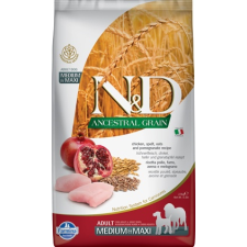 N&D Dog Ancestral Grain Adult Medium&Maxi Csirke, Tönköly, Zab&Gránátalma 2,5kg kutyaeledel