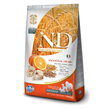 N&D Low Grain Dog Tőkehal&Narancs adult medium 12kg kutyaeledel