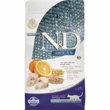 N&D N&D Cat Ocean tőkehal, tönköly, zab&narancs adult 1,5kg macskaeledel