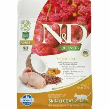 N&D N&D Cat Quinoa Skin&coat fürj 300g macskaeledel