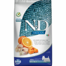 N&D N&D Dog Ocean tőkehal, sütőtök&narancs adult mini 2,5kg kutyaeledel