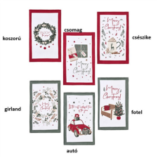  N.S.BLA251902C Pamut konyharuha 40x65cm, Christmas is coming II. csészike lakástextília