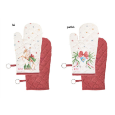  N.S.HTH251605B Edényfogó kesztyű 19x32cm, pamut, Giostra, patkó lakástextília