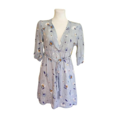  NA-KD világoskék virágmintás női ingruha (méret: M)