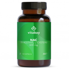 NAC (N-acetil-cisztein) 600 mg - 120 kapszula vegán, Vitabay vitamin és táplálékkiegészítő