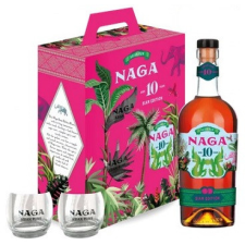  Naga Siam Edition 10 year old rum 40% pdd. + 2 pohár rum