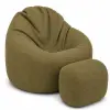  Nagi Janbo Méreg Zöld Babzsákfotel Puffal