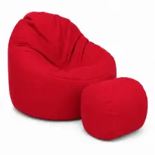  Nagi Janbo Piros Babzsákfotel Puffal bútor
