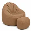  Nagi Janbo Világos Barna Babzsákfotel Puffal