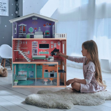 Nagy 114 cm-es babaház - Villa berendezéssel és lifttel babaház