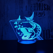 Nagy hal 3D led lámpa világítás