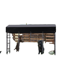  Nagy kutyakennel, UV védelem, vízálló burkolat, fekete, S 47,2x50x64,9 hüvelyk szállítóbox, fekhely kutyáknak