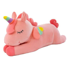 Nagy méretű plüss unikornis - pihe-puha rózsaszín egyszarvú - 60 cm plüssfigura