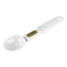  Nagy pontosságú digitális konyhai mérőkanál LCD kijelzővel, 500g / 0,1g, fehér konyhai eszköz