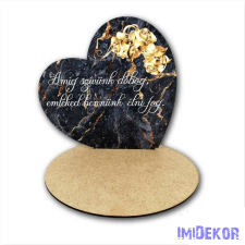  Nagy talpas szív 19,2x20cm - Amíg a szívünk dobog… dekorációs kellék