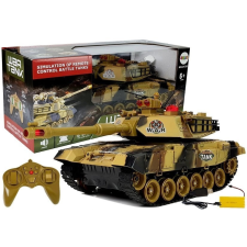 Nagy távirányítós tank fényekkel és lövési hangokkal sárga távirányítós modell