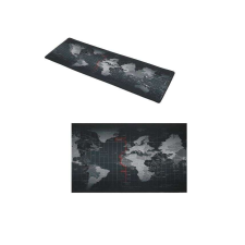 Nagy világ térképes egérpad 80x30cm fekete színben asztali számítógép kellék