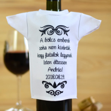 NagyAjándék Egyedi borosüveg póló egyedi ajándék