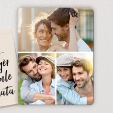 NagyAjándék Egyedi fa hűtőmágnes 3 fényképpel hűtőmágnes