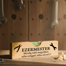 NagyAjándék Feliratos bambusz vízmérték – Ezermestereknek egyedi ajándék