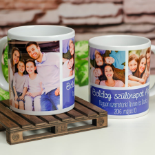 NagyAjándék Fényképes bögre 3 képpel egyedi ajándék