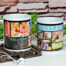 NagyAjándék Fényképes bögre 5 képpel egyedi ajándék