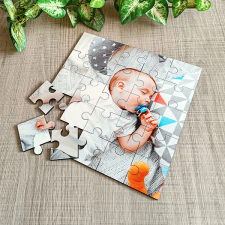 NagyAjándék Fényképes fa puzzle, 25db egyedi ajándék