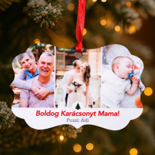 NagyAjándék Fényképes fém karácsonyfadísz karácsonyfadísz