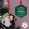 NagyAjándék Fényképes karácsonyfadísz, 2 oldalas